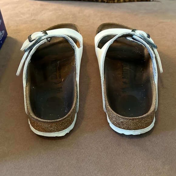 Birkenstock White Arizona Slide Shoe- Size 38 - Picture 5 of 13